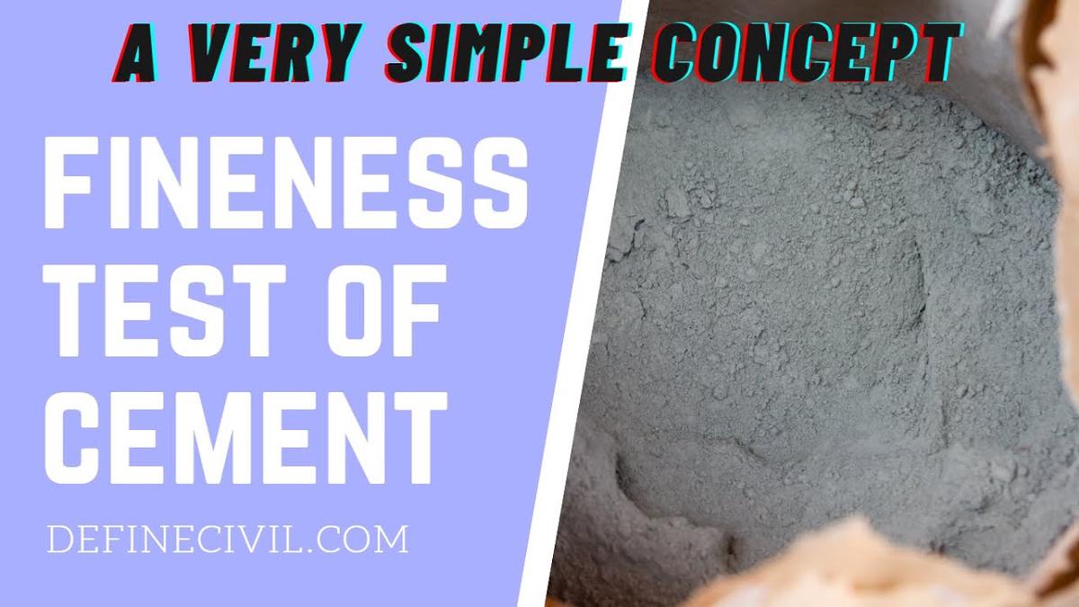 'Video thumbnail for Fineness test of Cement Test'