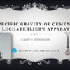 Specific Gravity of Cement