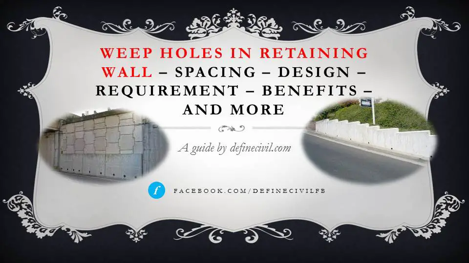 Weep Holes in Retaining walls