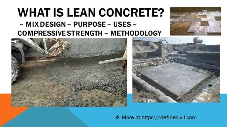 What is lean concrete Purpose Uses Mix Design Definecivil