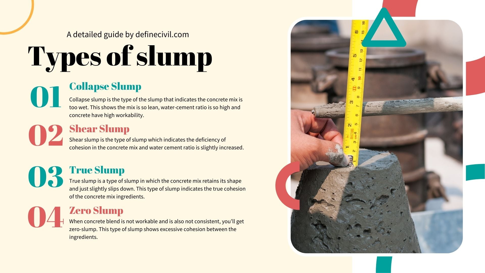 what-is-slump-of-concrete-types-factors-effecting-slump-definecivil