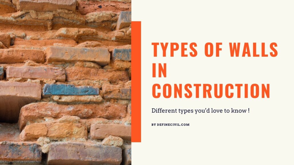 Types of walls in construction building