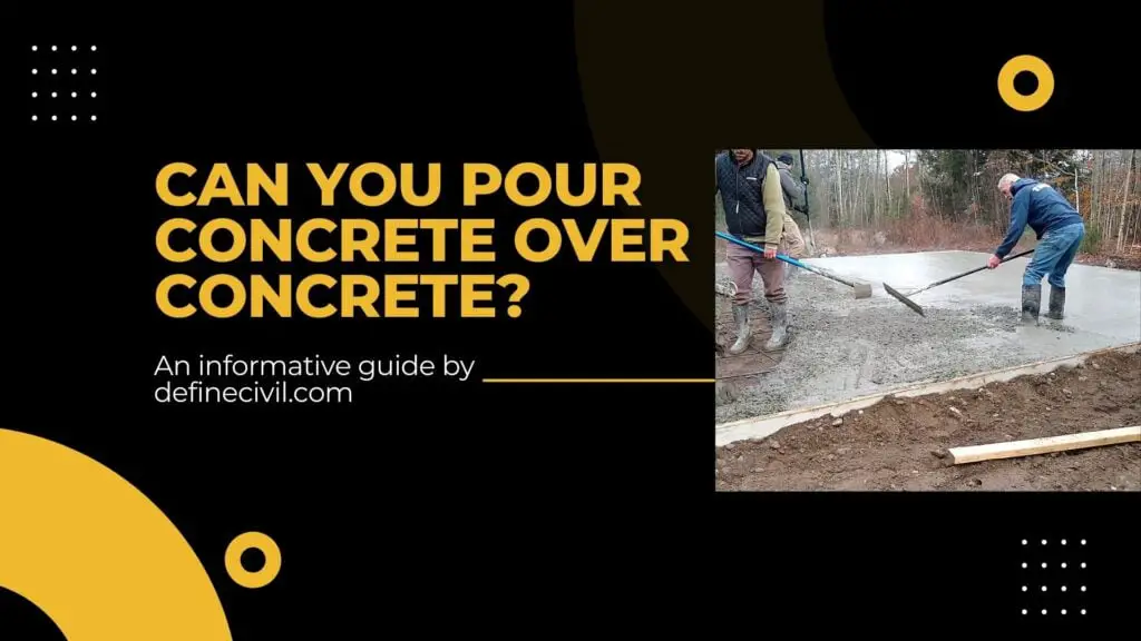 Can you pour concrete over concrete