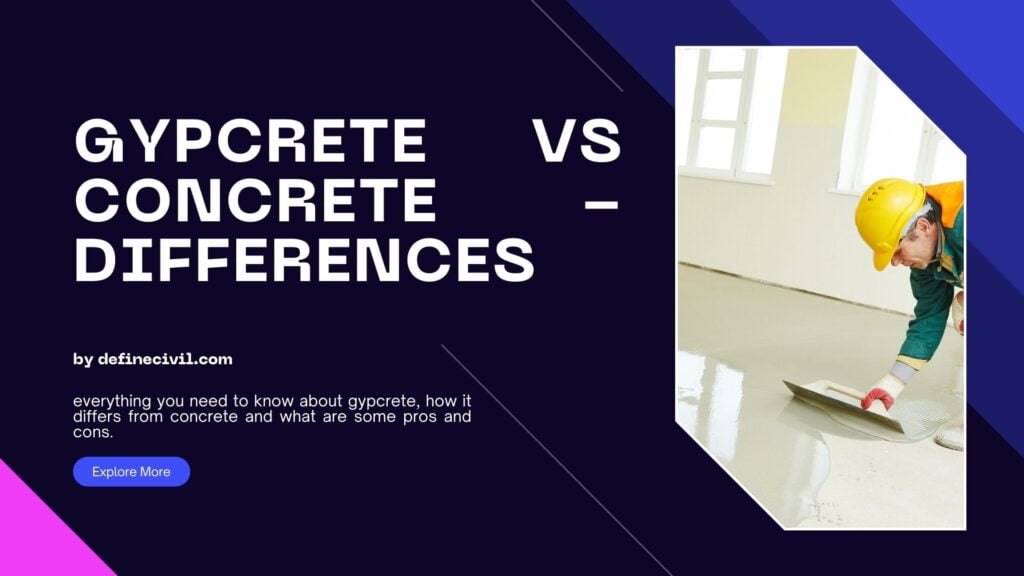 Gypcrete vs concrete