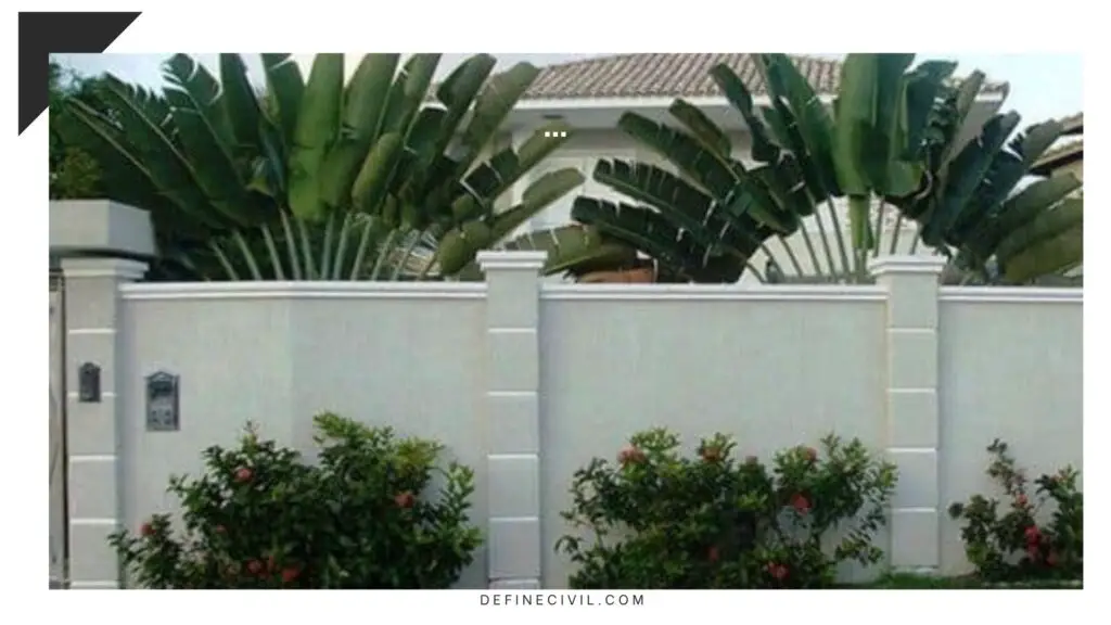 6) White brick with wooden top