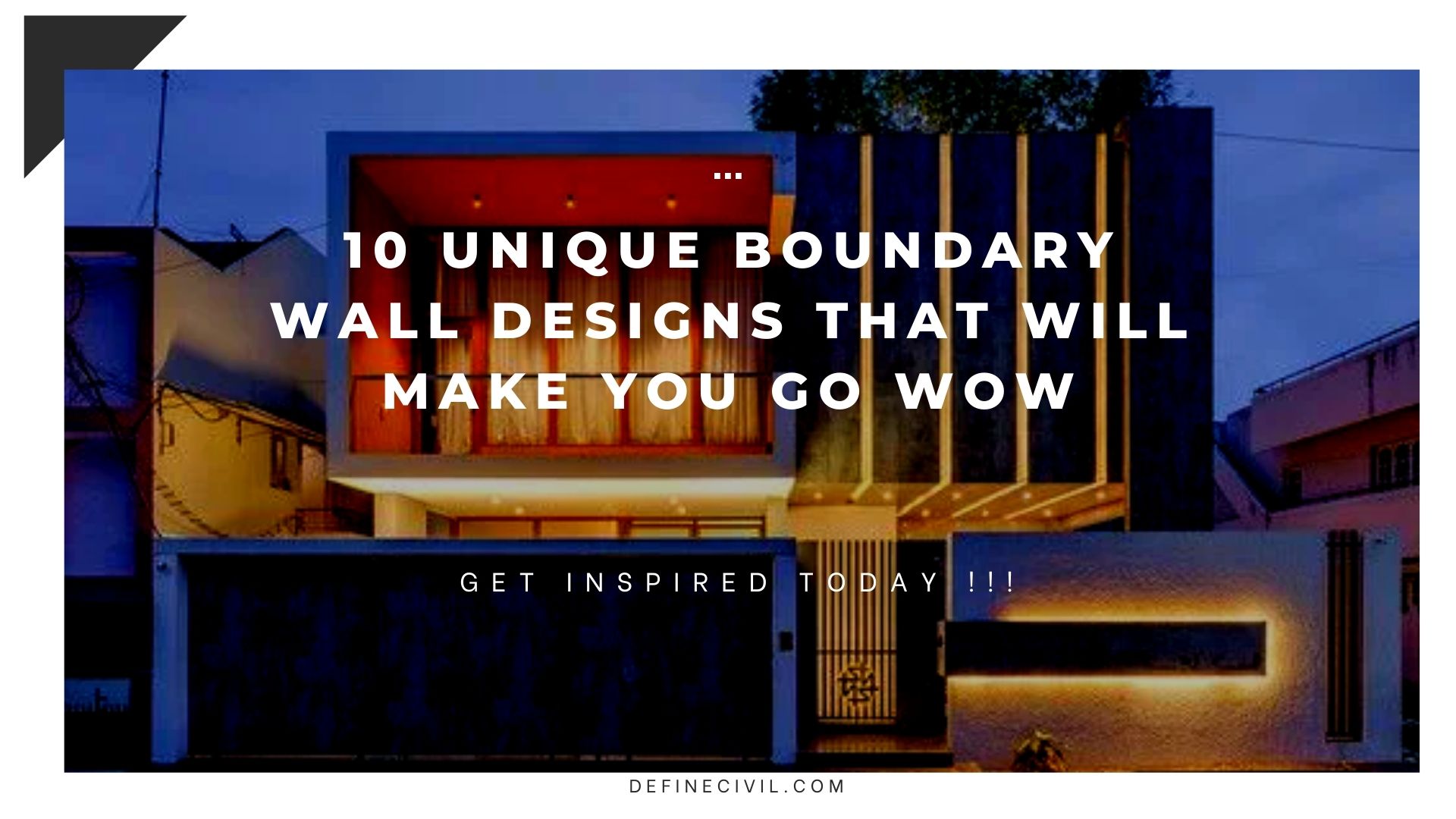 10 Unique Boundary wall design ideas