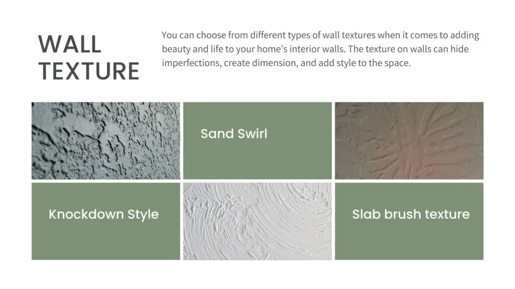 Types of wall textures