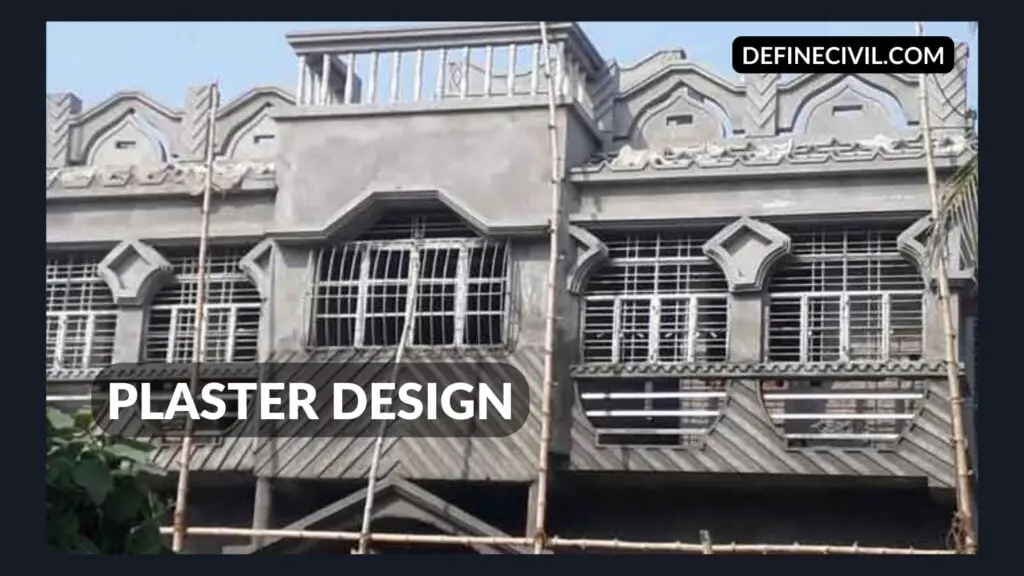 House front plaster design