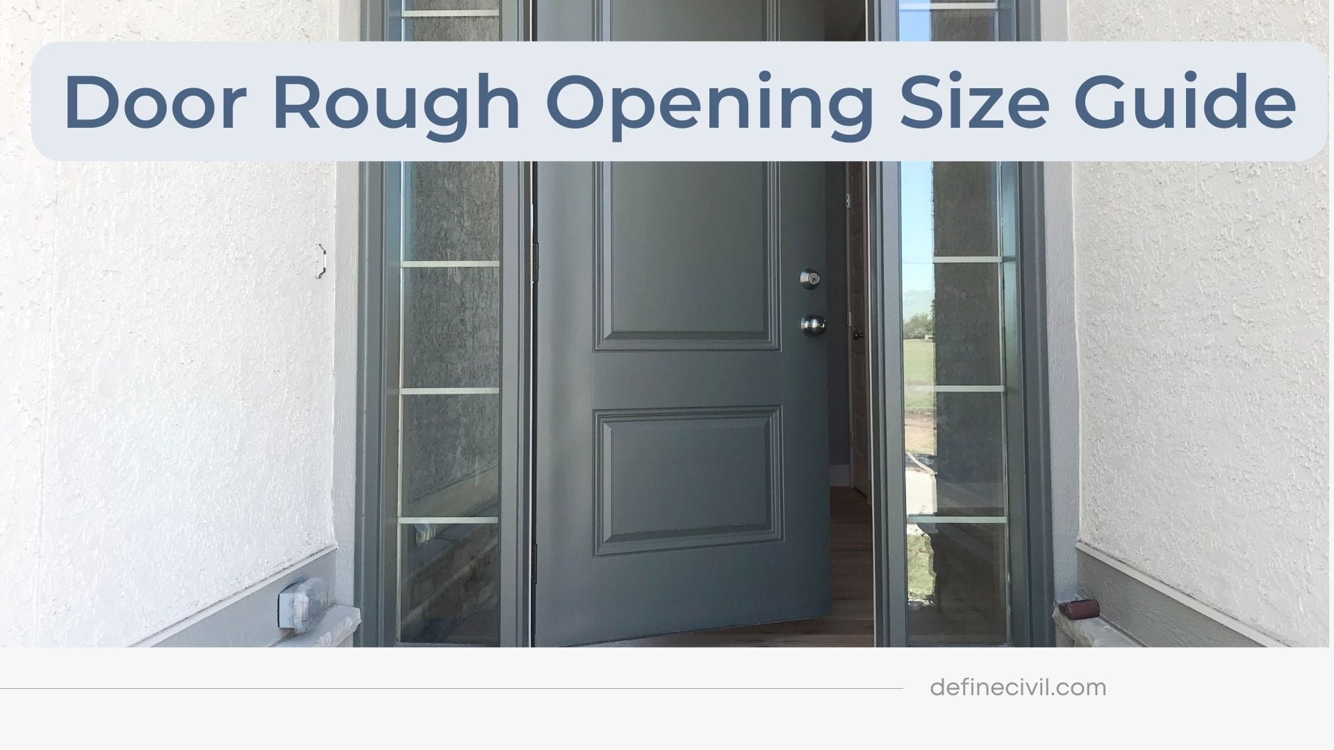 Door Rough Opening Sizes and Charts