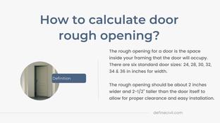 Rough opening for 24, 28, 30, 32, 34 & 36 inch door - Civil Sir