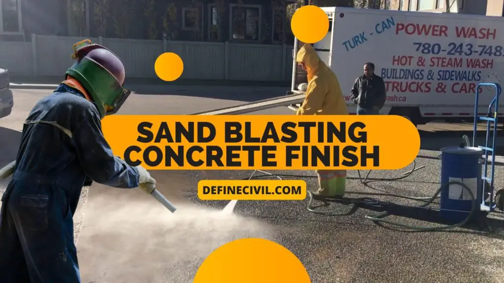 sand blasting concrete finish