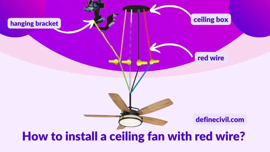How to wire a ceiling fan with red wire. 