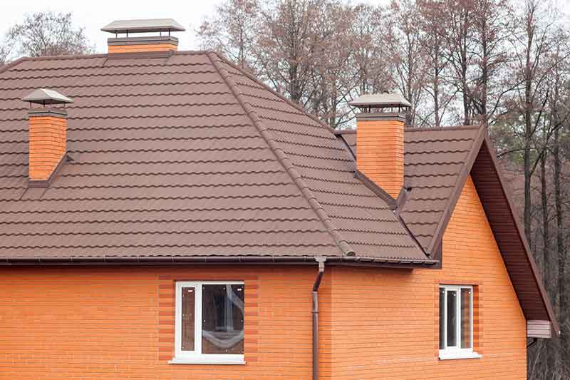 Stone Coated Steel Roofing in brown color