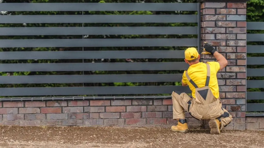 Here's me doing some work on a steel fence 