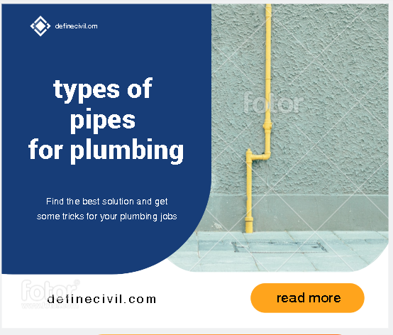 Types of pipes for plumbing