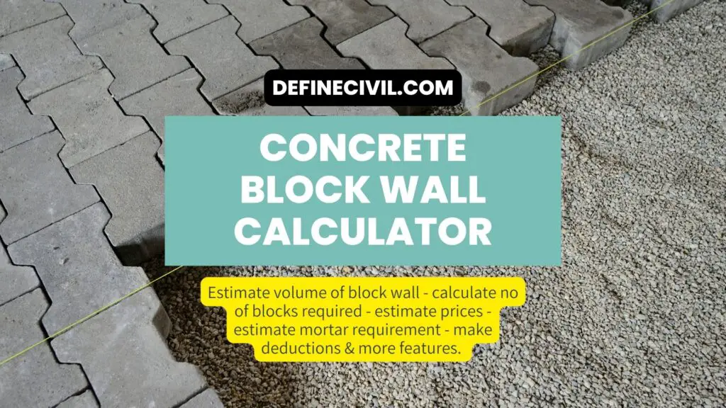 Concrete block wall calculator