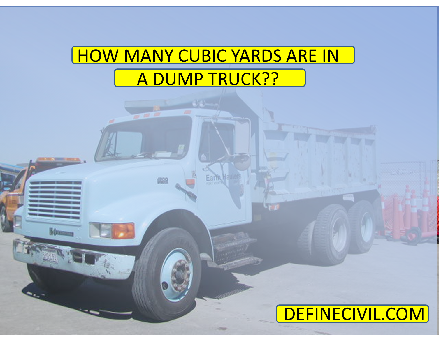 How many cubic yards are in a dump truck?