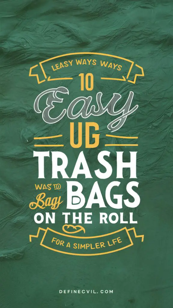 Easy DIY: Trash Bags on a Roll - Simply Organized