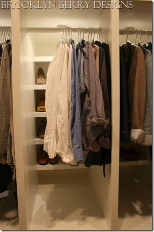 Double Depth Closet with Shelf and Rod for Deep Closet Nook