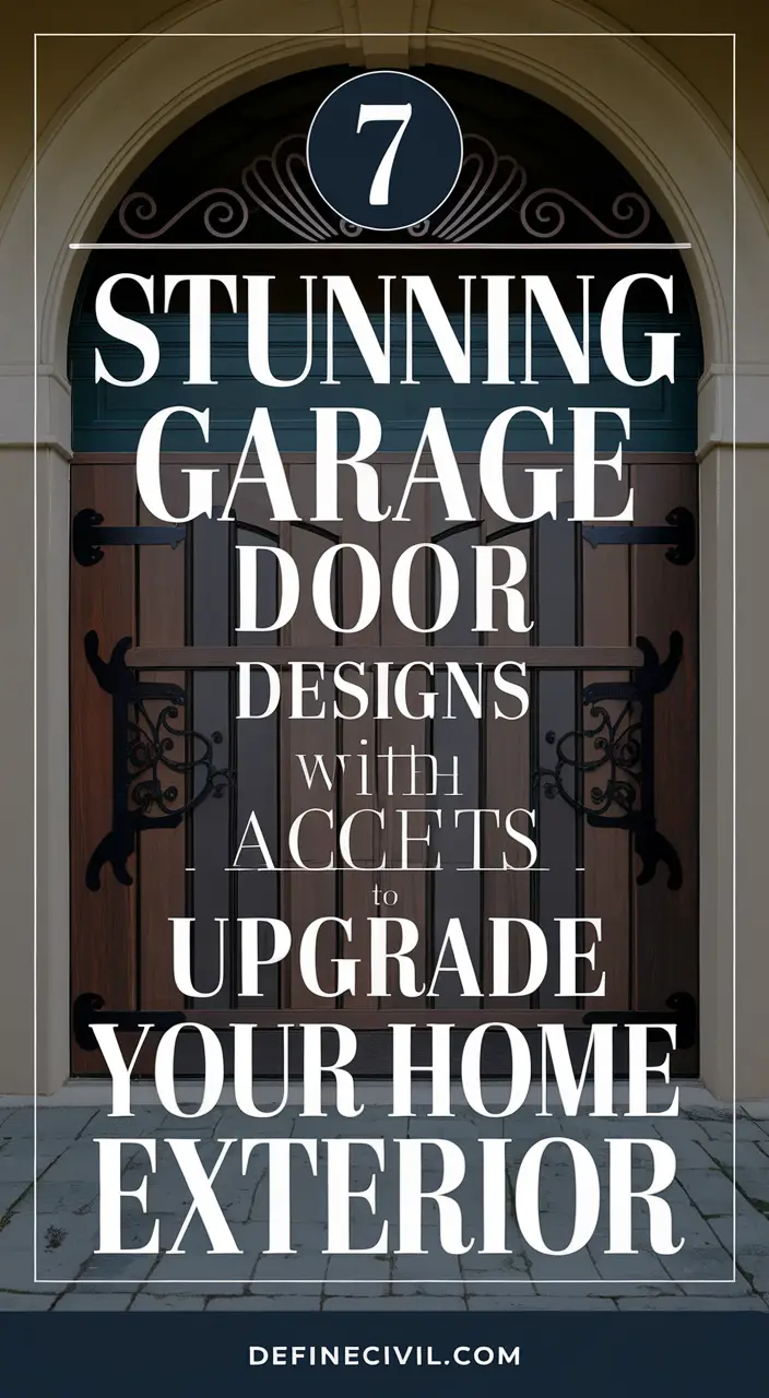 Garage Doors with Decorative Iron Details