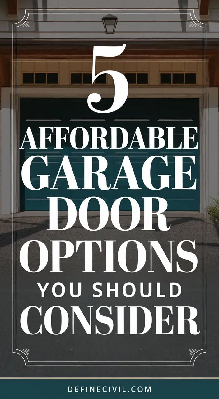 Most Affordable Garage Doors for Budget-Conscious Homeowners