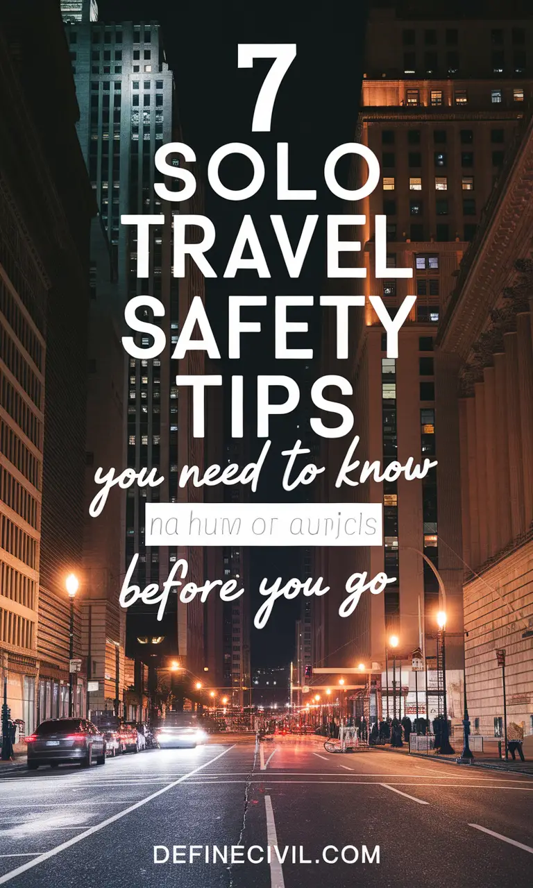 7 Ways to Stay Safe While Traveling Alone