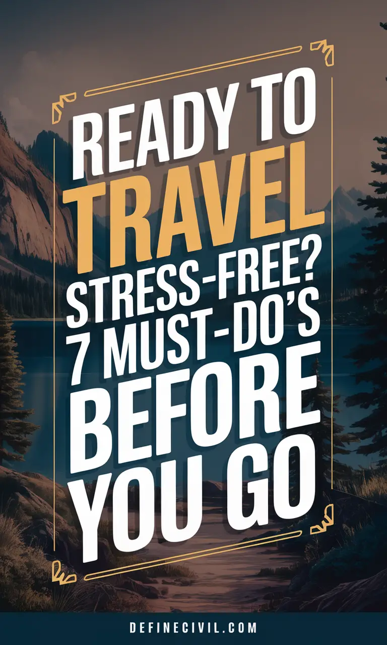 The Ultimate Pre-Travel Checklist