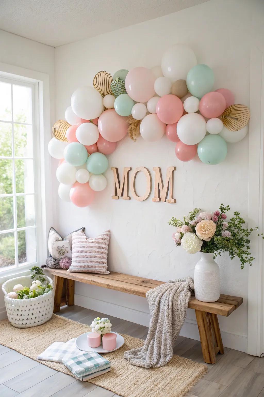 🎨 Turn your wall into a canvas with stunning balloon art. #BalloonArt #WallDecor #CreativeSpaces