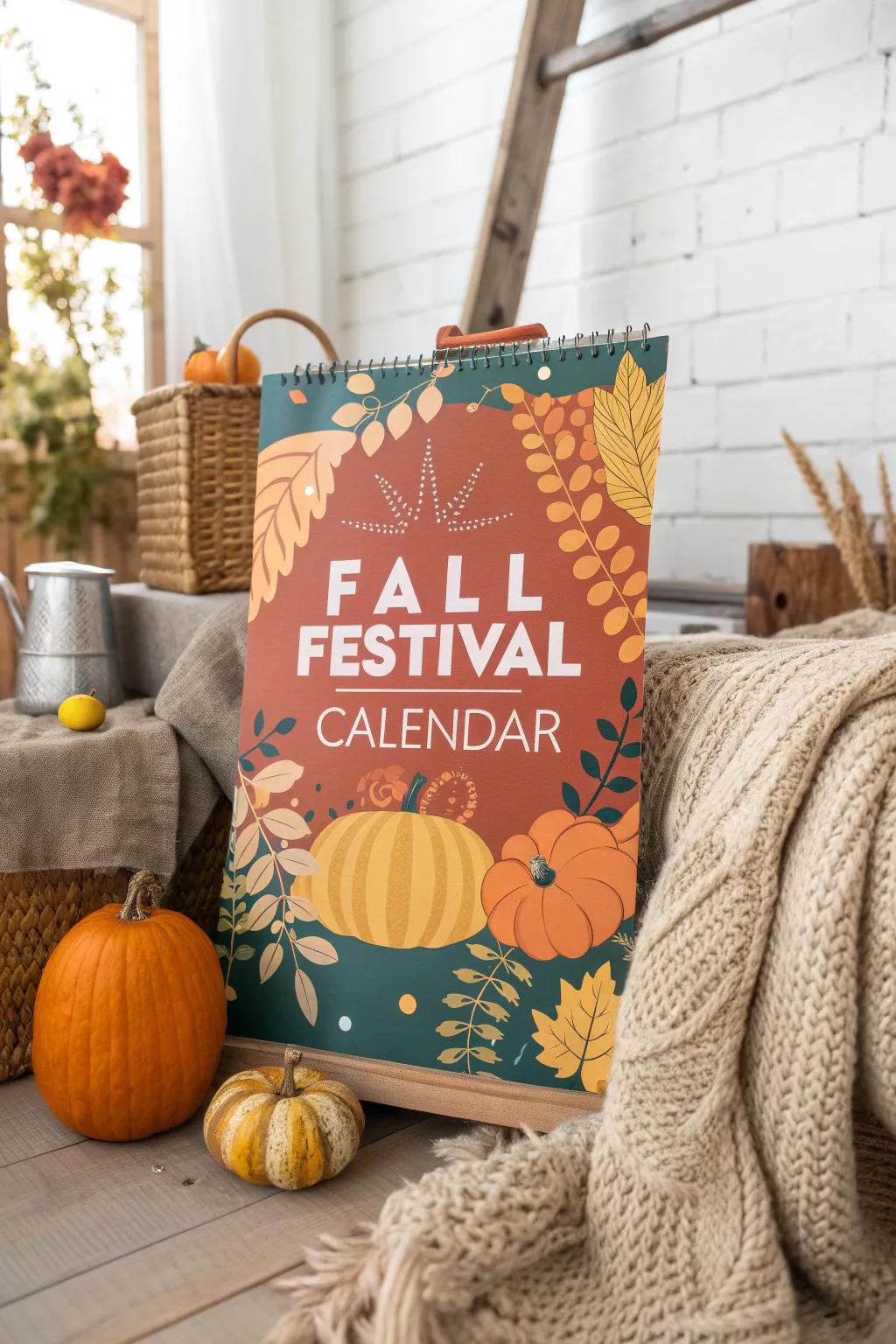 Stay organized and festive with a fall festival calendar poster. 🎉 #FallCalendar #EventPlanning