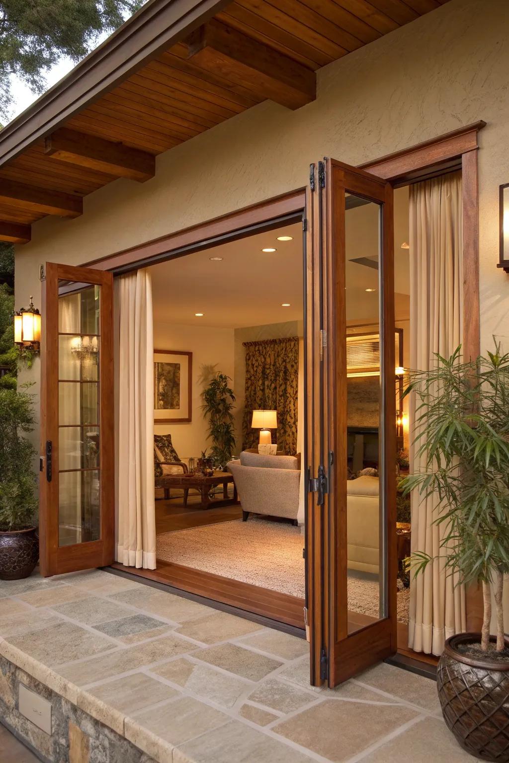 Accordion doors provide flexible solutions for modern living spaces.
