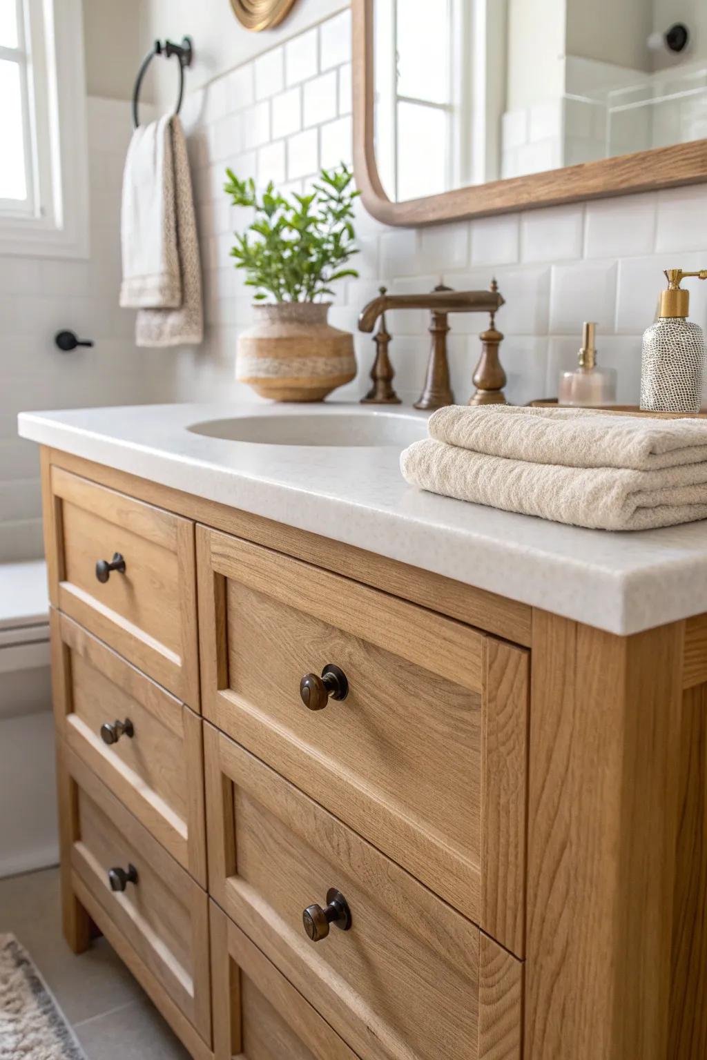 Add a personal touch to your vanity with unique hardware that stands out.