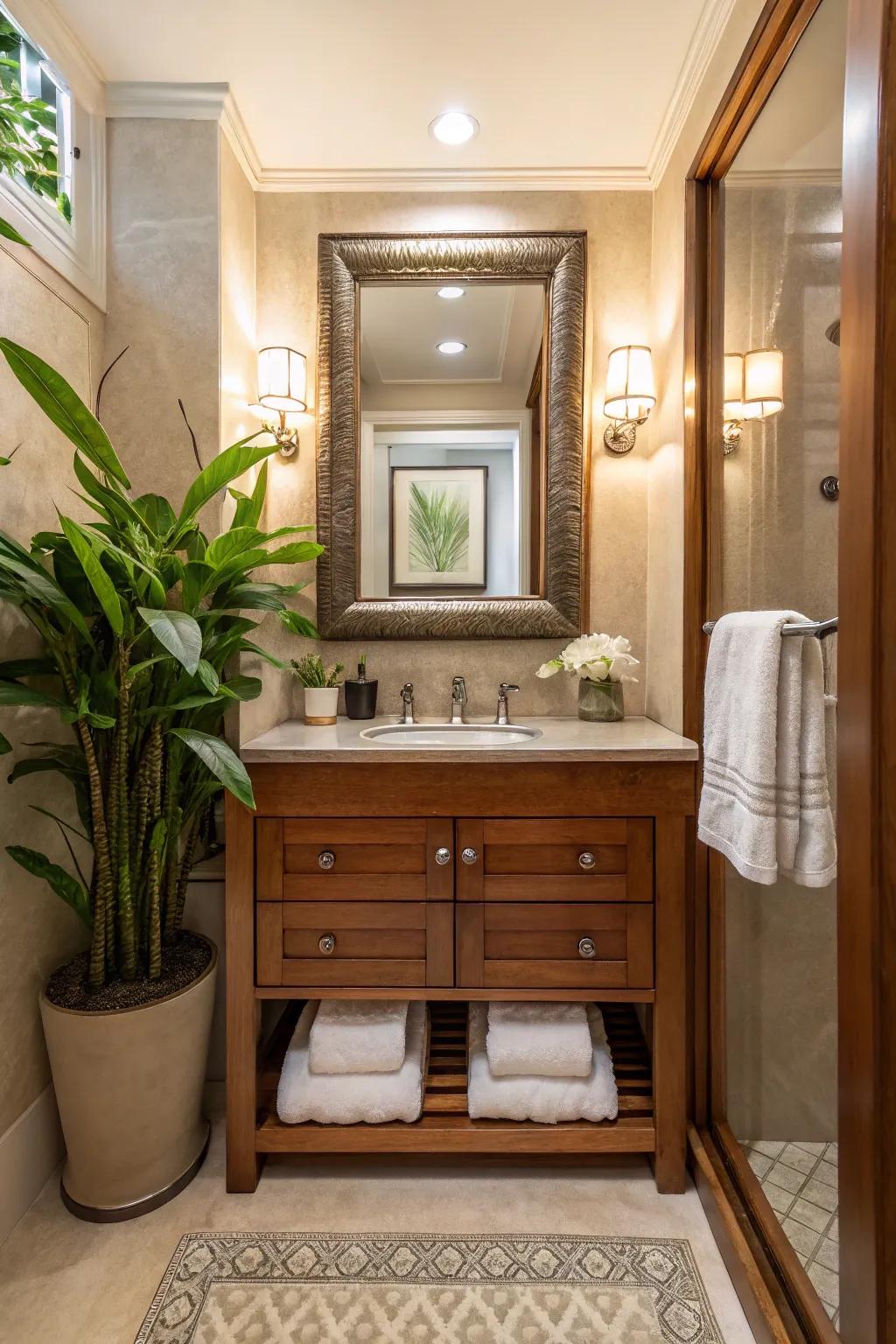 Maximize small spaces with compact vanity designs that pack a stylish punch.