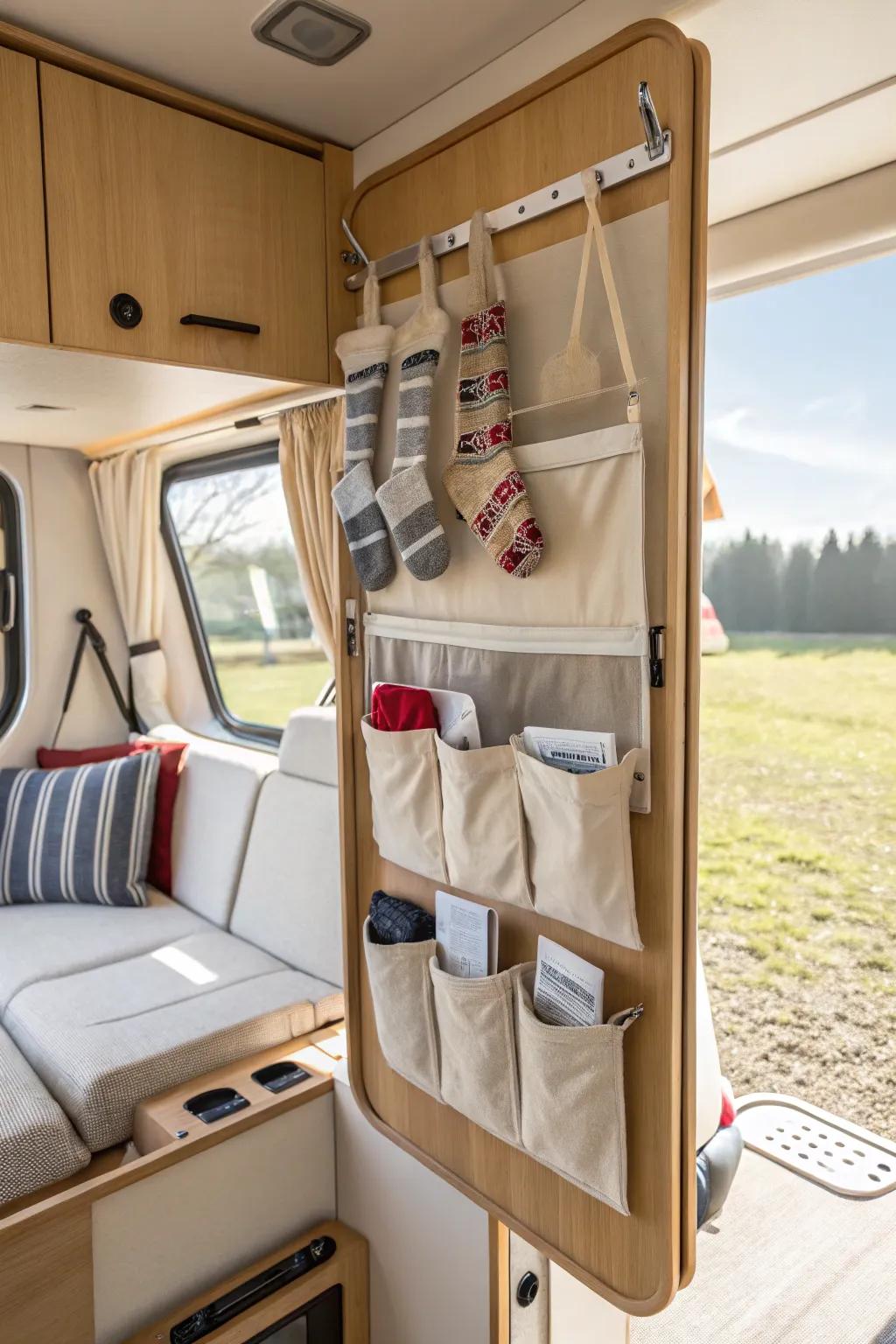 Keep your small items in check with handy hanging organizers that make finding things a snap.