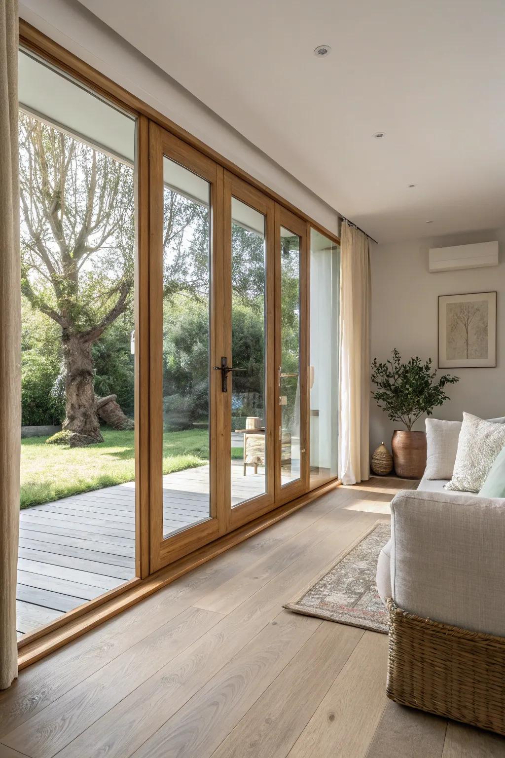 Bask in the glow of natural light all day with sliding glass doors that brighten every corner of your home.