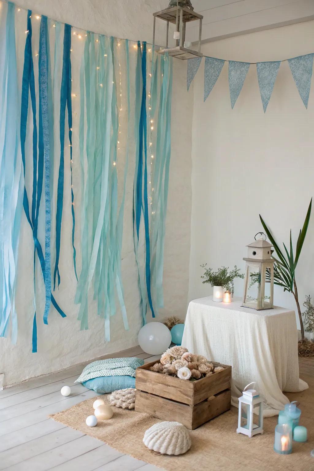 Immerse in the ocean's mystery with a breathtaking under-the-sea backdrop. 🌊 #PartyDecor #OceanVibes