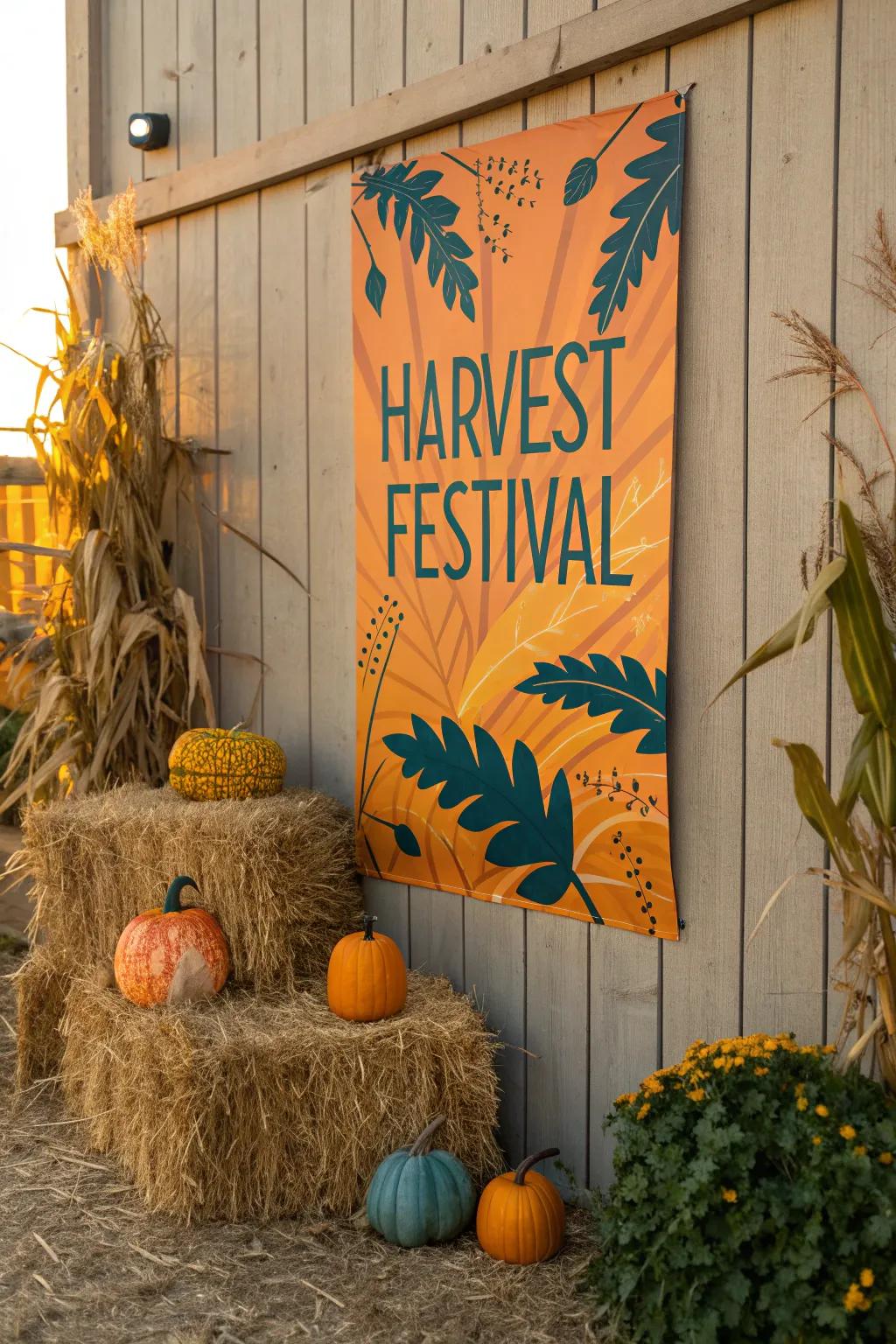 Embrace the charm of autumn with a harvest festival poster that adds a rustic touch to your home.