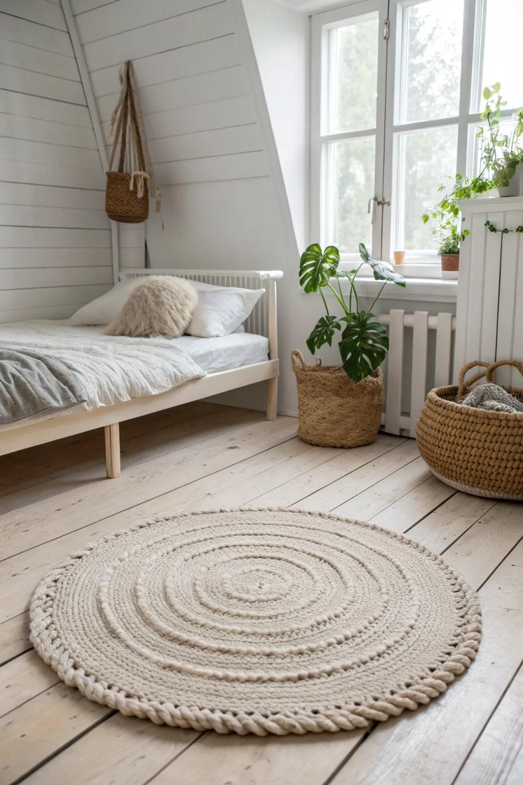 Natural fiber rugs bring an earthy vibe that grounds your bedroom in comfort and style. #NaturalFiber #EcoFriendlyDecor