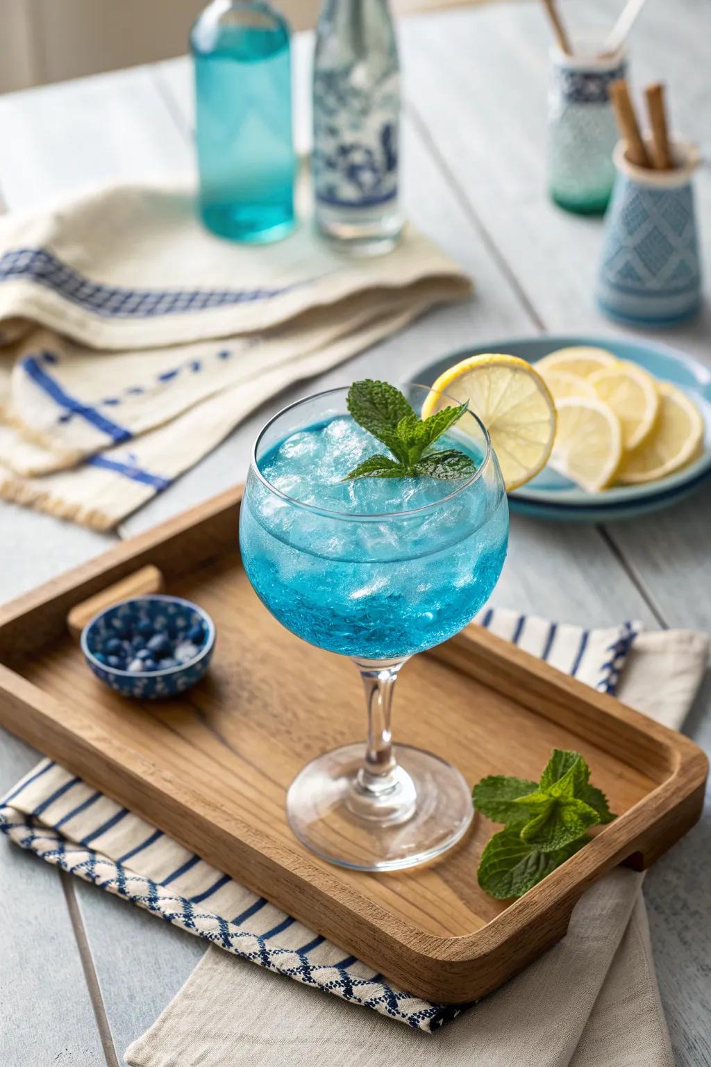 Sip on the sky with blue cocktails that elevate your party's sophistication. 🍹 #CocktailHour #BlueDrinks