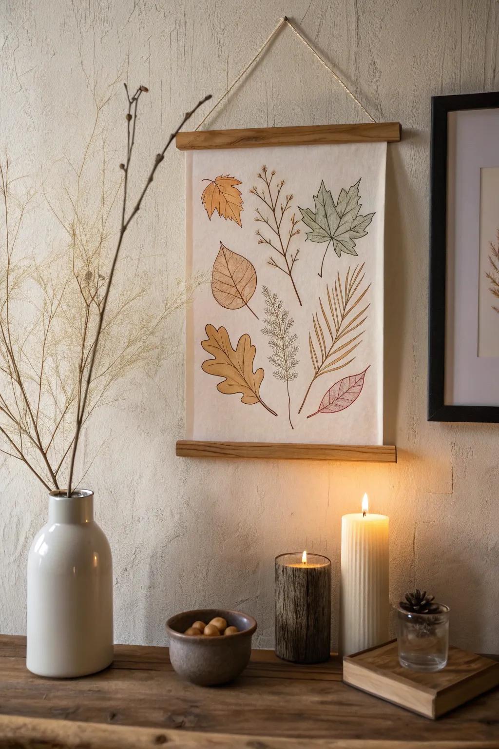 Embrace simplicity with a minimalist autumn poster that adds elegance to any room.