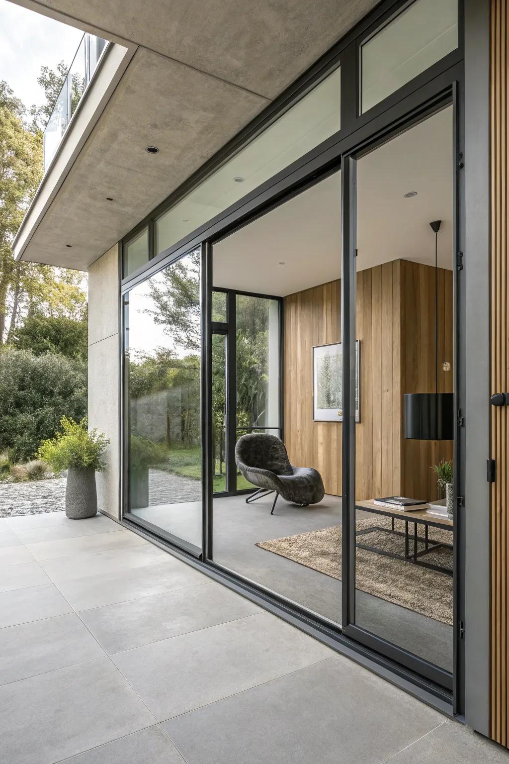 Stacked panels create a modern look that maximizes space and style. ✨ #ContemporaryDesign #SpaceSaving