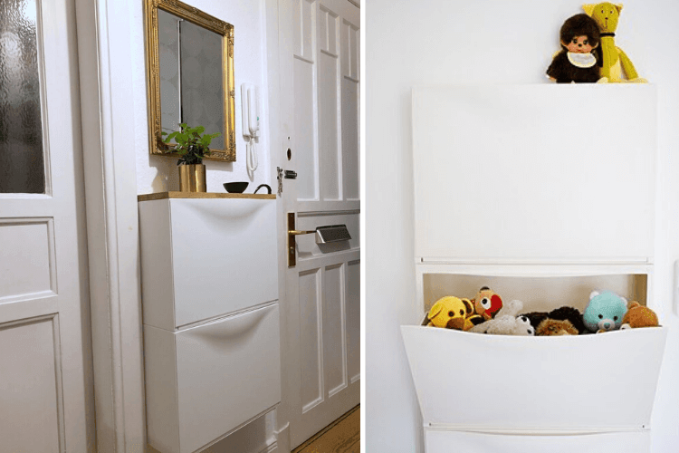 8 rooms that love an IKEA wall mounted shoe cabinet